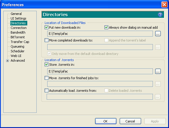 Utorrent preferences - Directories.jpg