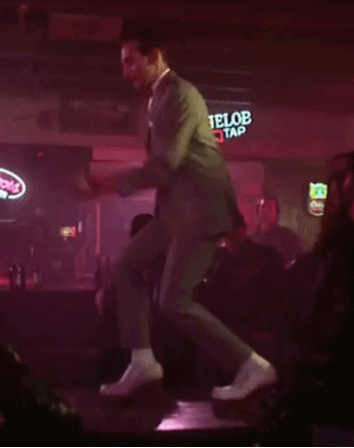 Pee-wee doing the 'Big Shoe Dance'.gif